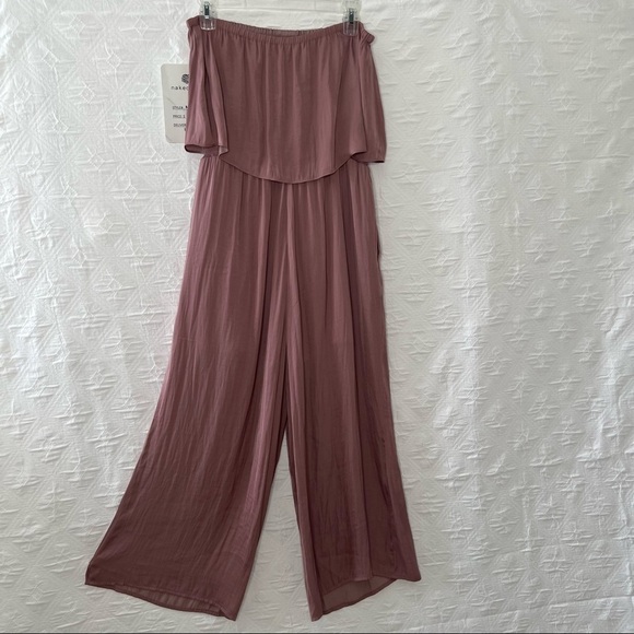 NWT Naked Zebra Jumpsuit Romper. Size Small.Cherry Taupe color - Picture 2 of 7